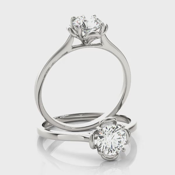 Petite Solitaire Round Engagement Ring