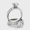 Round Side Stone Engagement Ring