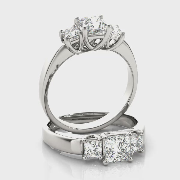 Princess-Cut Trellis Engagement Ring