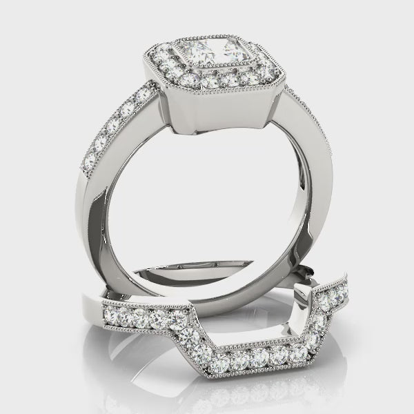 Cushion-Cut Halo Engagement Ring