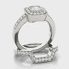 Cushion-Cut Halo Engagement Ring