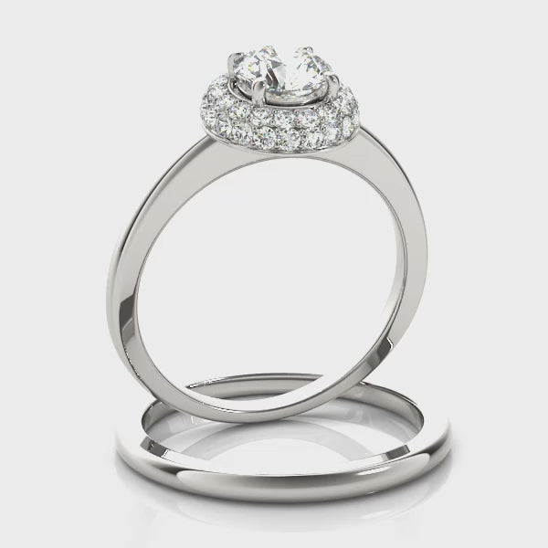Solitaire Multi-Halo Engagement Ring