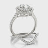 Round Double Halo Engagement Ring