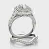 Round Double Halo Engagement Ring