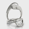 Round Bypass Engagement Ring
