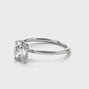 Solitaire Oval Hidden Halo Engagement Ring