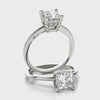 Princess-Cut Diamond Prong Engagement Ring