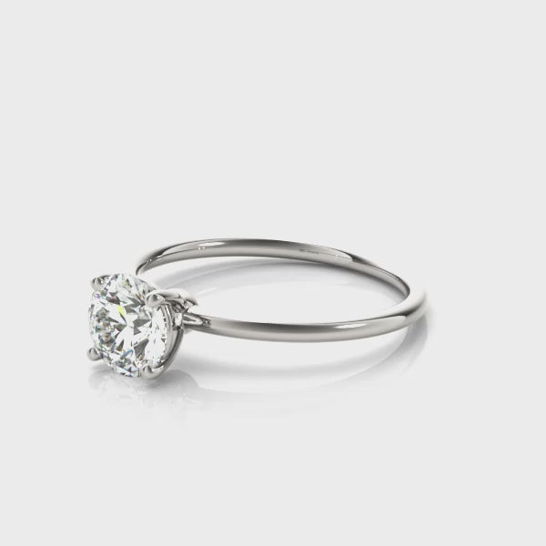 Petite Solitaire Round Engagement Ring