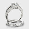 Round Multirow Halo Engagement Ring