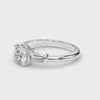 Round-Cut Baguette Engagement Ring