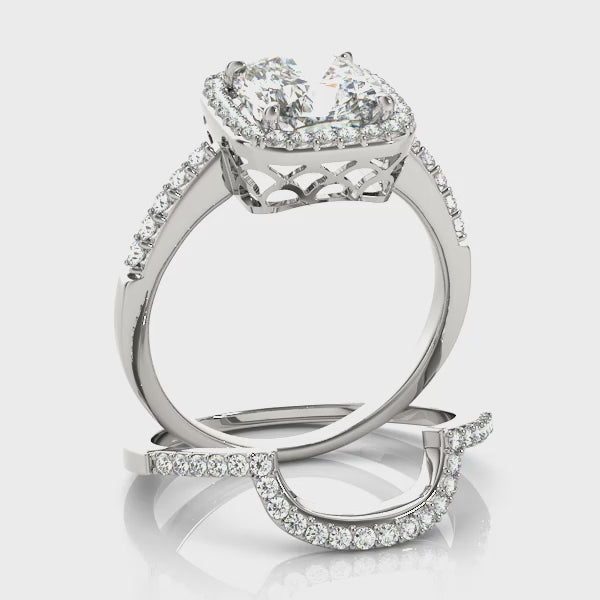 Cushion-Cut Halo Engagement Ring