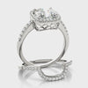Cushion-Cut Halo Engagement Ring