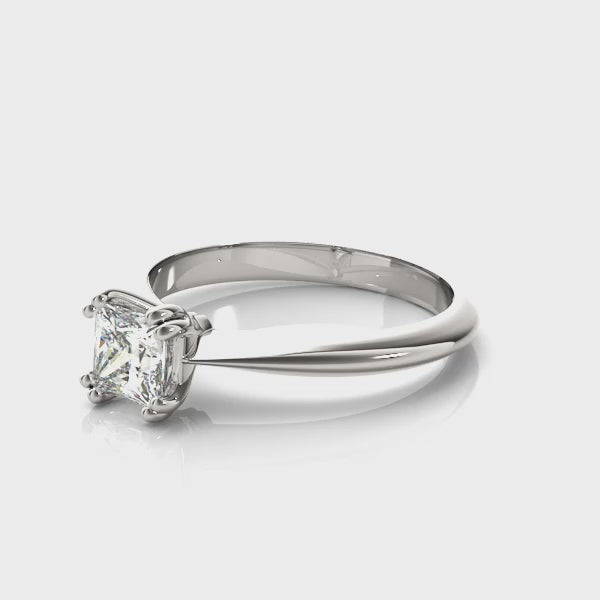 Princess-Cut Solitaire Engagement Ring