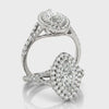 Marquise Double Halo Engagement Ring
