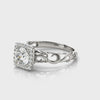 Vintage Squared Halo Engagement Ring