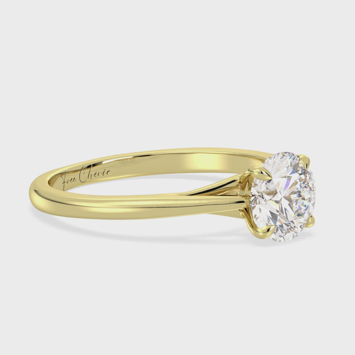 The Élan Solitaire Ring - Free Chérie Diamonds