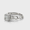 Princess-Cut Vintage Halo Engagement Ring