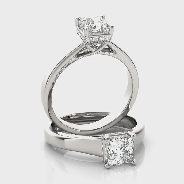 Princess-Cut Trellis Engagement Ring