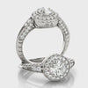Round Halo Vintage Engagement Ring