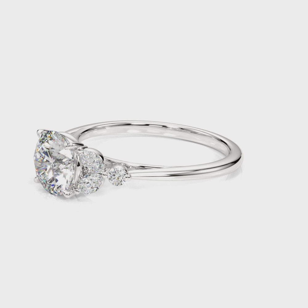 Round Fancy Shape Engagement Ring