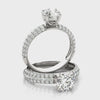 Pave Round Diamond Engagement Ring