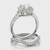 Princess-Cut Squared Halo Engagement Ring