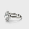 Solitaire Marquise Diamond Halo Engagement Ring