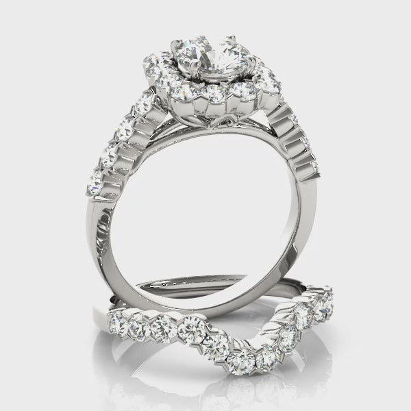Round Halo Engagement Ring