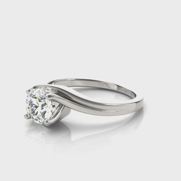 Solitaire Bypass Engagement Ring