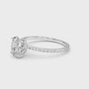 Oval Hidden Halo Engagement Ring