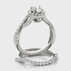 Round Twist Halo Engagement Ring