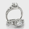 Vintage Round Diamond Halo Engagement Ring
