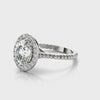 Oval Halo Twist Engagement Ring