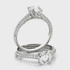 Pave Partial Halo Engagement Ring