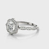 Fine Round Halo Engagement Ring