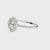 Round Halo Engagement Ring With Side Stones