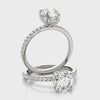 Round-Cut Hidden Halo Engagement Ring