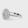 Round Sunflower Halo Engagement Ring