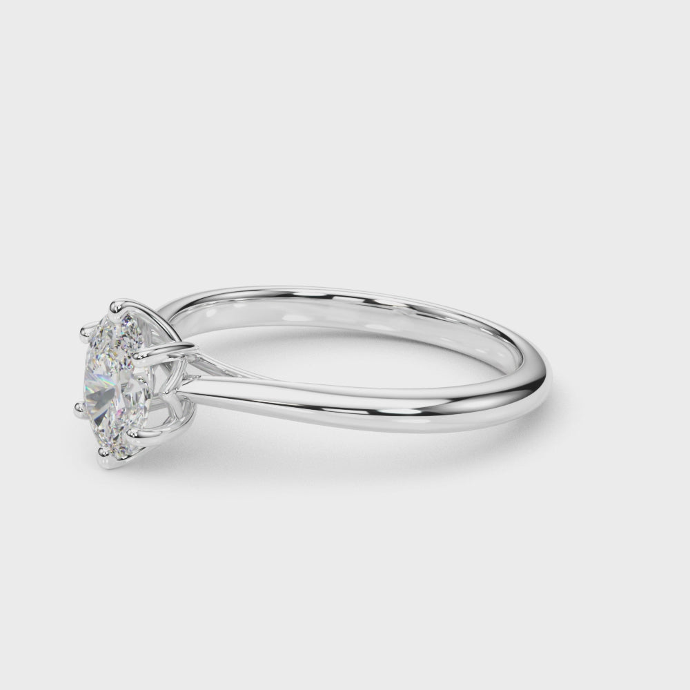 Petite Oval Solitaire Engagement Ring