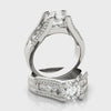 Multirow Diamond Engagement Ring