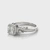 Cushion Halo Engagement Ring