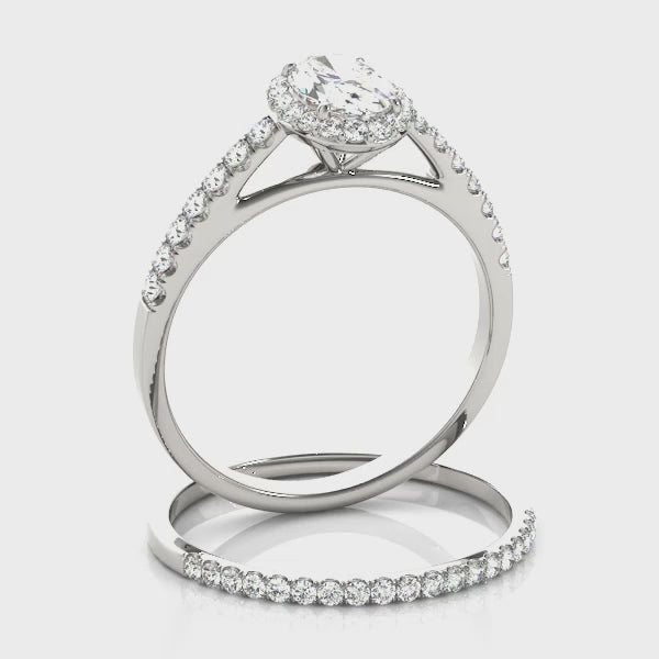 Oval-Cut Halo Engagement Ring