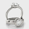 Round Diamond Circle Setting Engagement Ring
