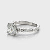 Cushion-Cut Twist Halo Engagement Ring