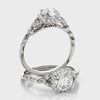 Elegant Round-Cut Halo Engagement Ring
