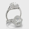 Oval Double Halo Engagement Ring