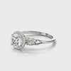 Vintage Round Halo Engagement Ring