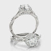 Round Twist Halo Engagement Ring