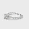 Princess-Cut Side Stone Engagement Ring