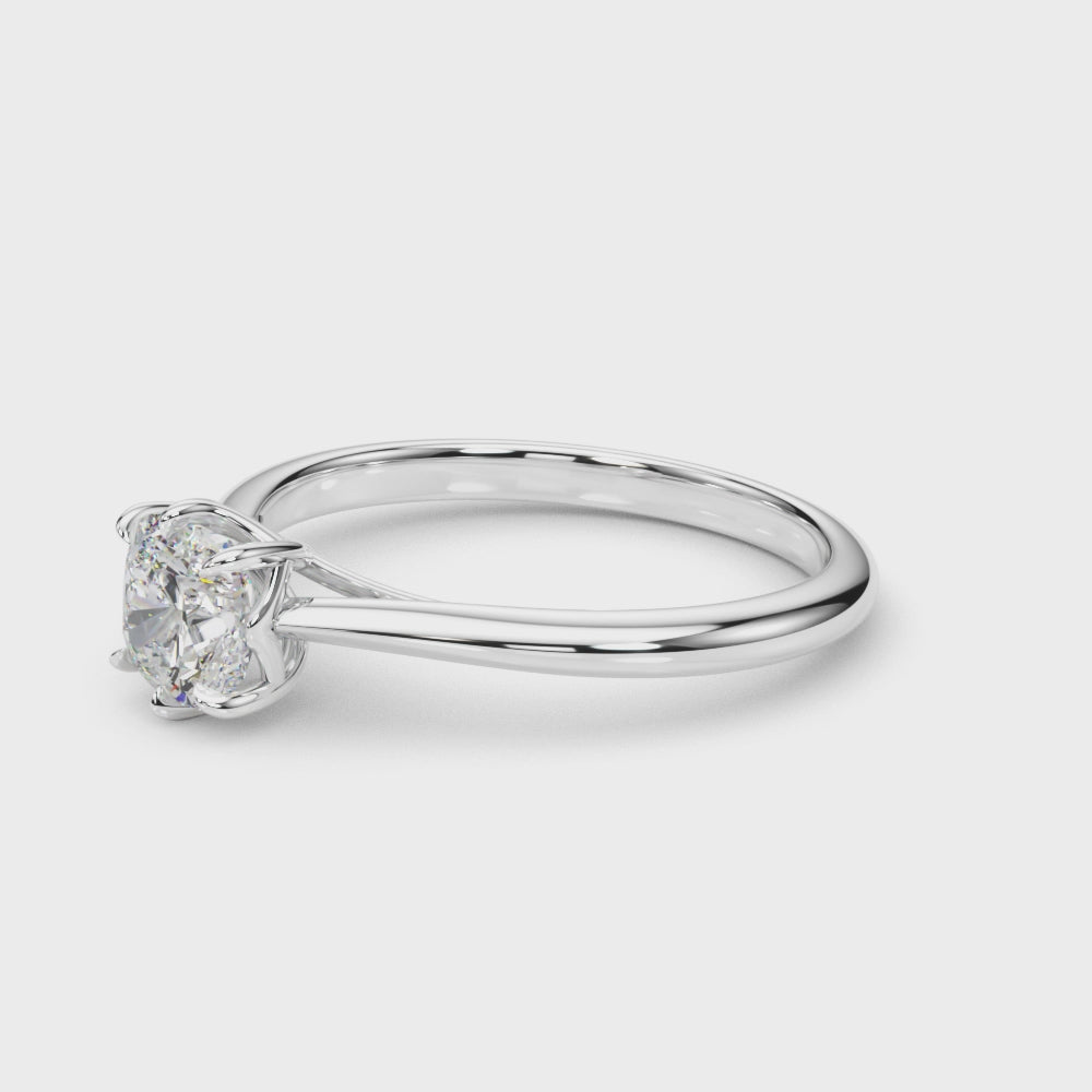 Petite Cushion-Cut Solitaire Ring
